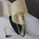 Pair of vintage wall lamps from the 1950s in brass.