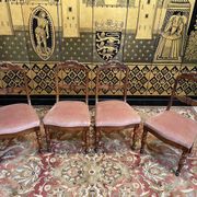 Set of 4 Napoleon III chairs with Jacob mahogany legs