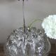 Round flower frog glass 20 holes large format vintage vase