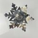 Silver metal snowflake candle holder