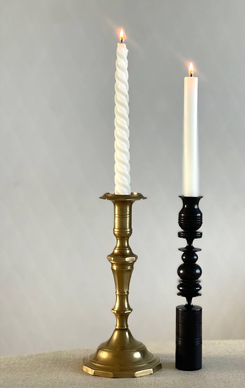 Scandinavian wooden candle holder,