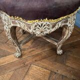 Late 19th century stool decorated with macaroons and claw feet