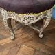 Tabouret fin XIXe décor de macarons rechampis pieds griffes