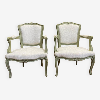 Pair of restored Louis XV armchairs