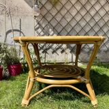 Table basse en rotin