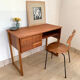 Scandinavian wooden desk sled feet