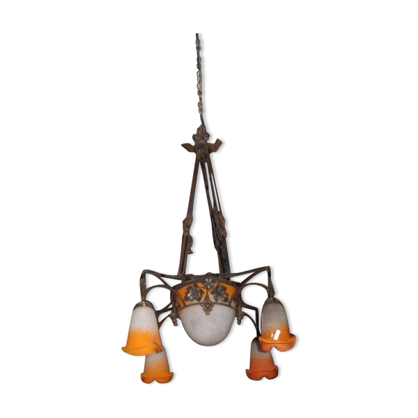 Lustre Rethondes pate de verre