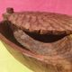 Rare folk art large old salt box carved wood