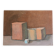 Nature morte géométrique, tons bruns et pastels vintage