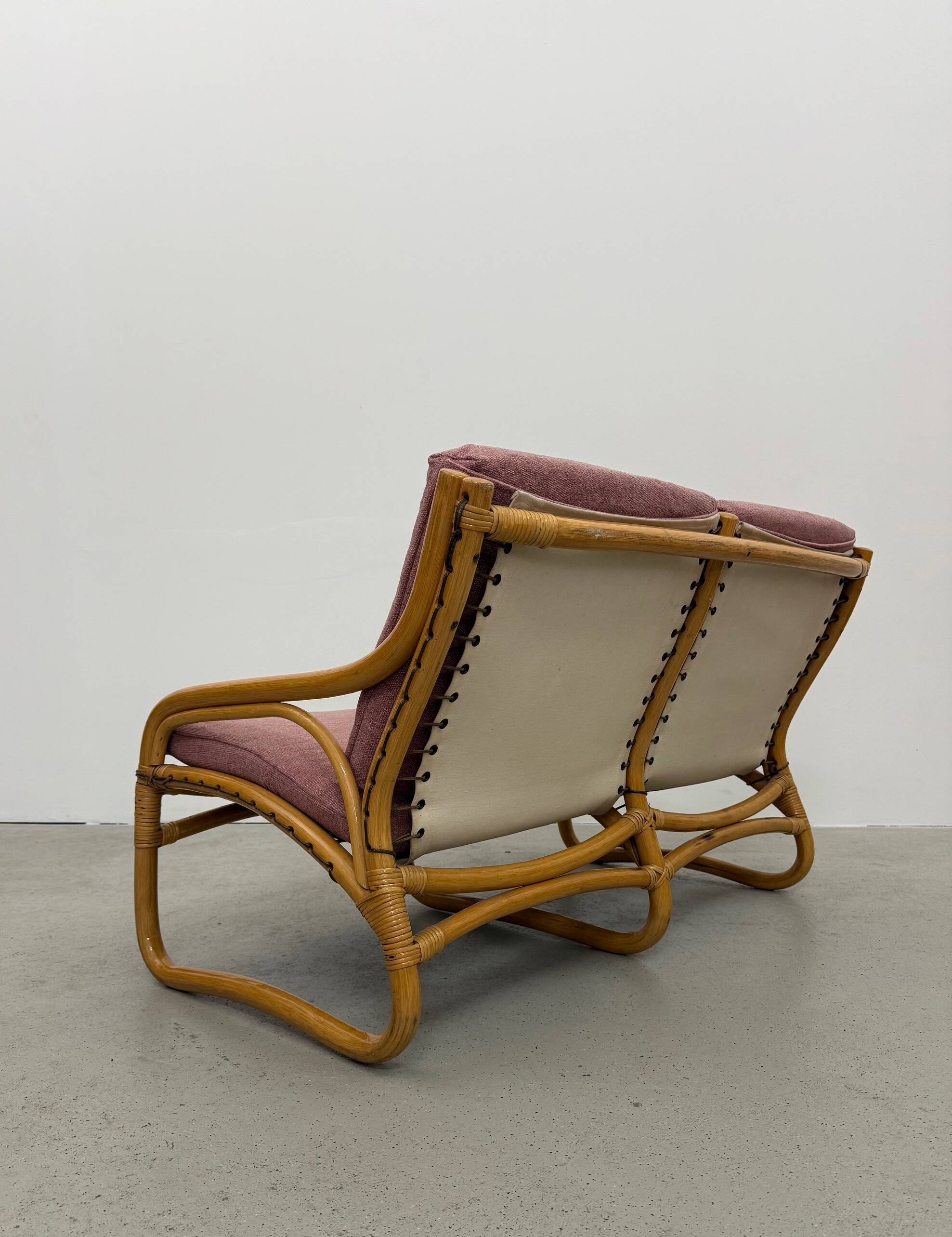 Vintage 1970s Scandinavian Bamboo Sofa