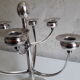 Silver metal chandelier by Gustav Beran for Keltum