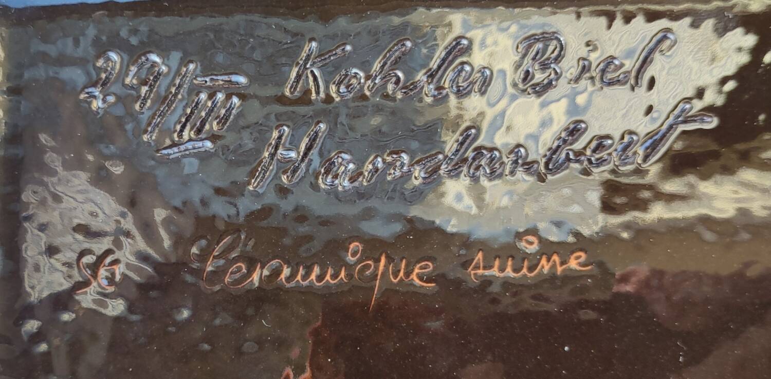 Antique decorative plate Handarbeit Kohler Biel