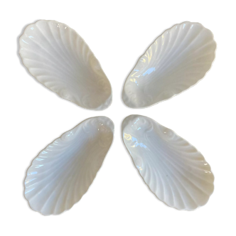 Antique porcelain cups scallops