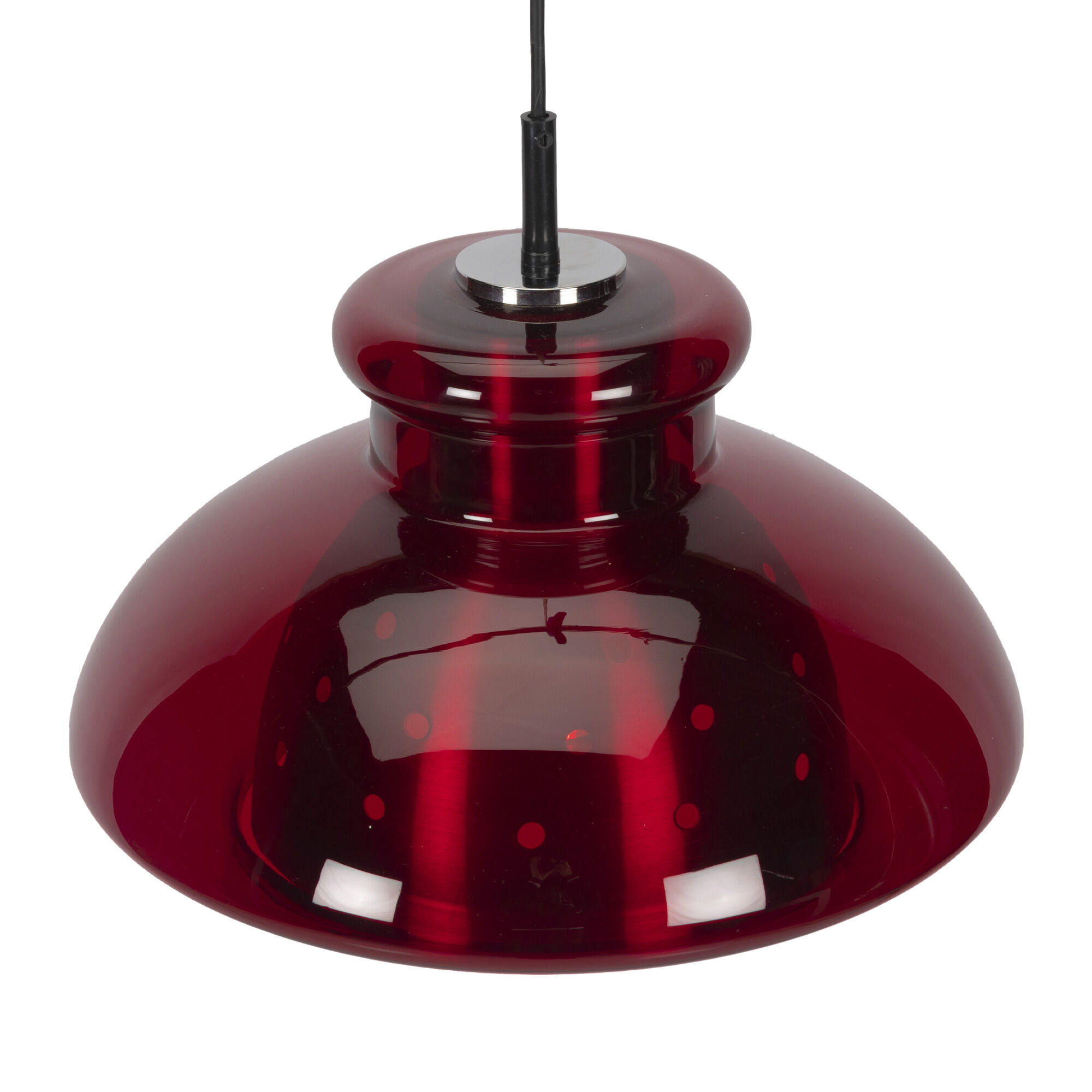 Red Glass Doria Lights Pendant Lamp