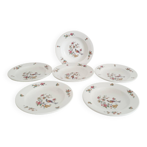 Lot de 6 assiettes creuses - sarreguemines