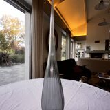 Salviati soliflore vase Aria Piccolo model in blue gray ribbed glass