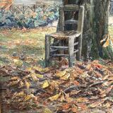 Paul Schaan (1857-1924): The Medici Fountain in the Luxembourg Gardens. Oil on canvas