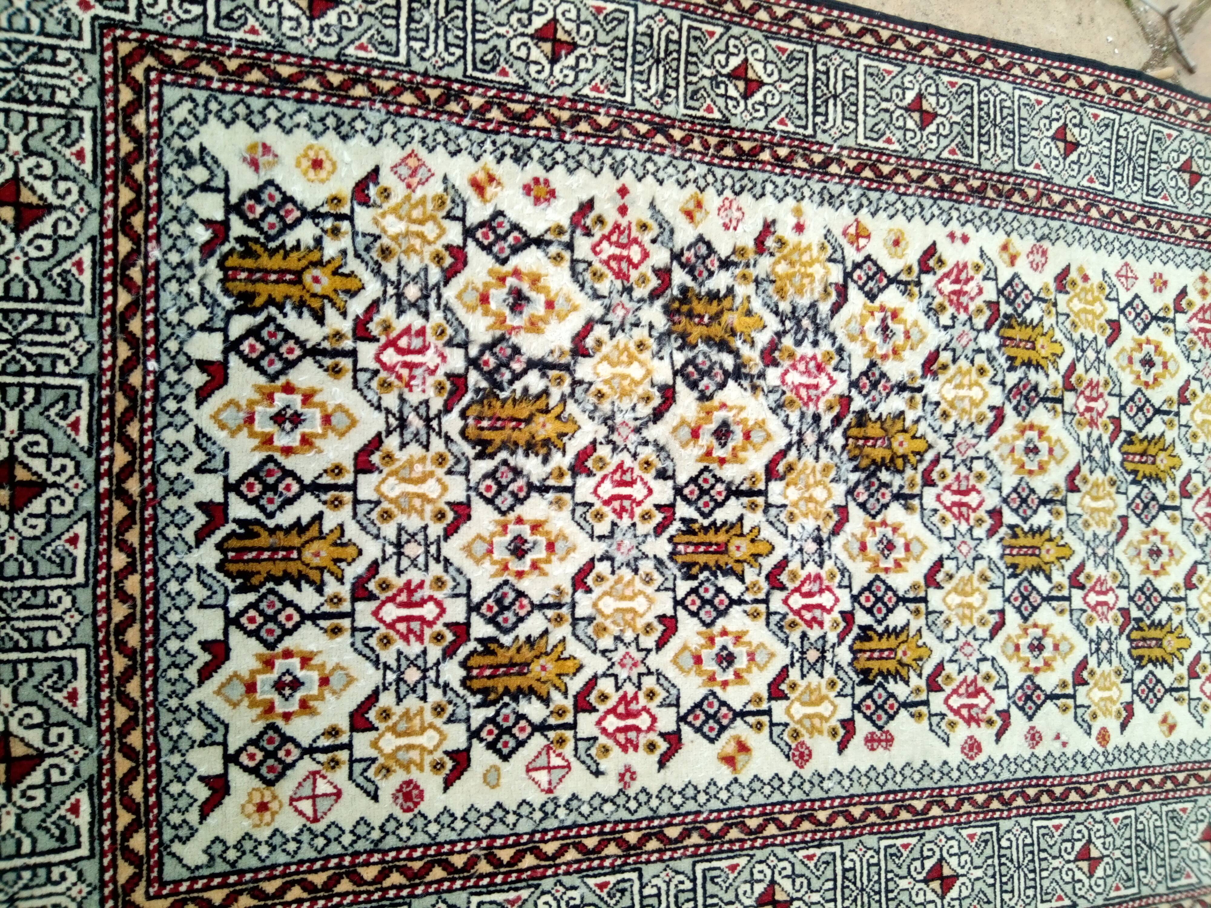 Ancient oriental carpet handmade 135 x 81cm