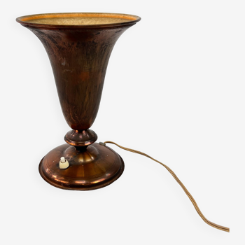 Copper chalice lamp 1950