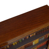 Edwardian Mahogany and Inlaid Open bookcase