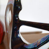 Large Verceram lamp in pearled and irired ceramic