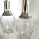 Pair of crystal and silver decanters - early 20th century