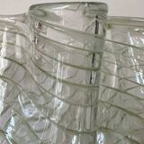 Filigree handkerchief-shaped glass vase with corolla neck