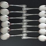 Box of 12 small silver dessert spoons
