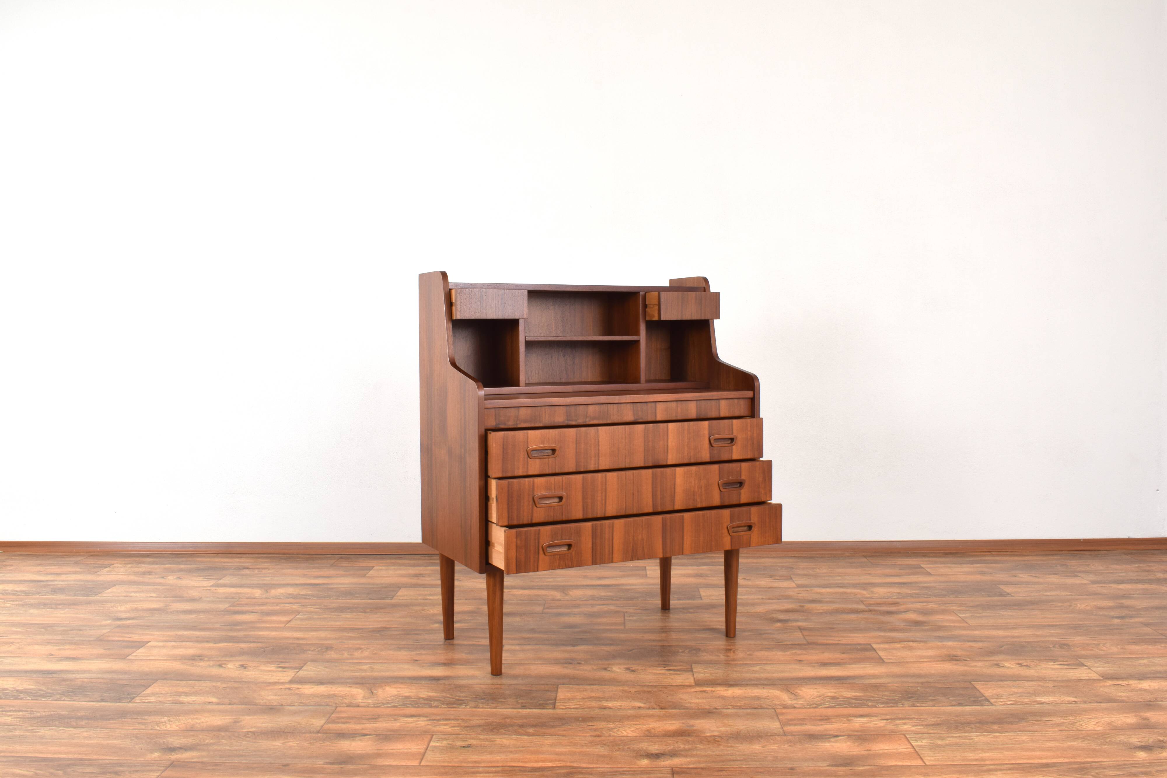 Mid-Century Danish Walnut Secretary, 1960s.