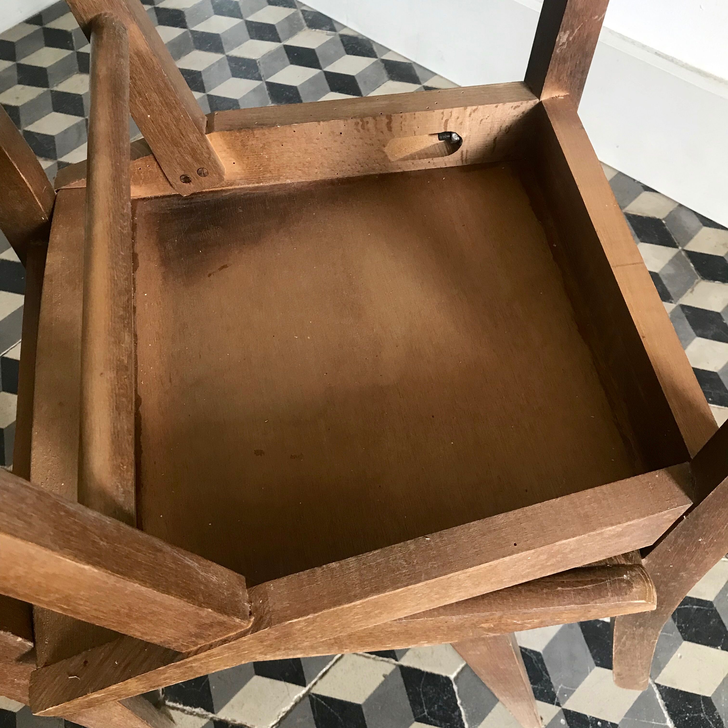 Formica chairs and wood