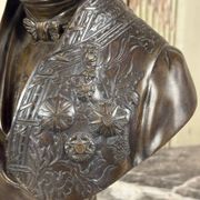 Bronze bust of Admiral Hucos, signed Dubray 1854