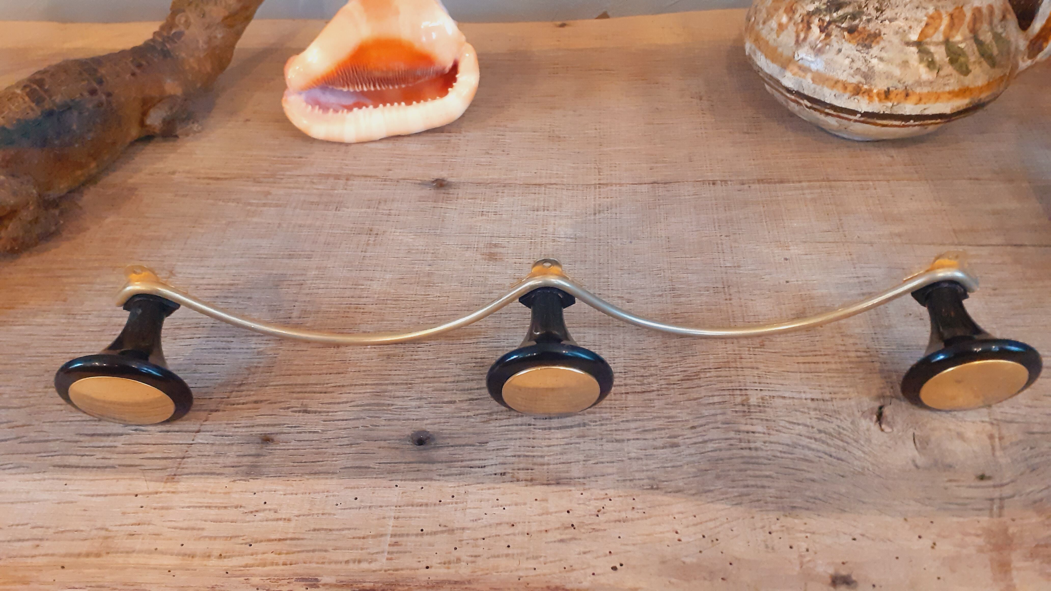 Coat rack, 3 vintage hooks year 50