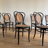 Série de 8 chaises viennoises N.33 de J&J Kohn, 1900