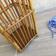 Panier rotin et tissu vishy bleu vintage
