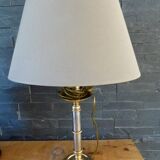 Set of 2 lamp bases in aluminum and copper
