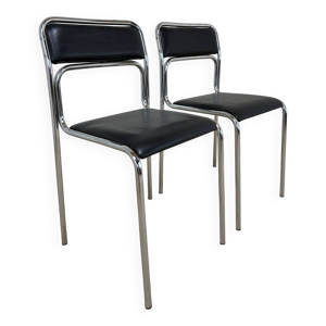 chaises vintage chromées