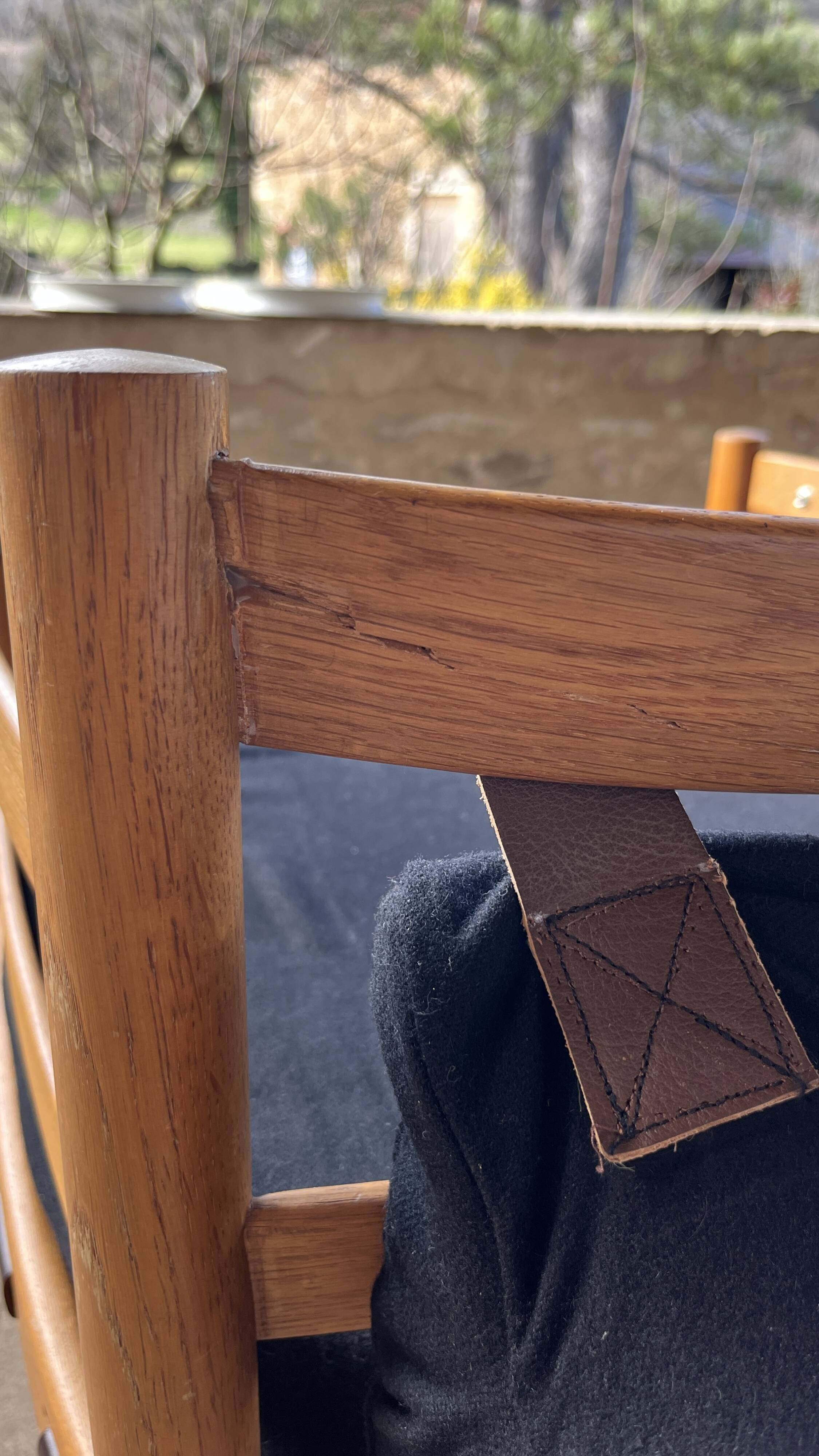 Scandinavian lounge chair COJA in wood and leather, 1960s