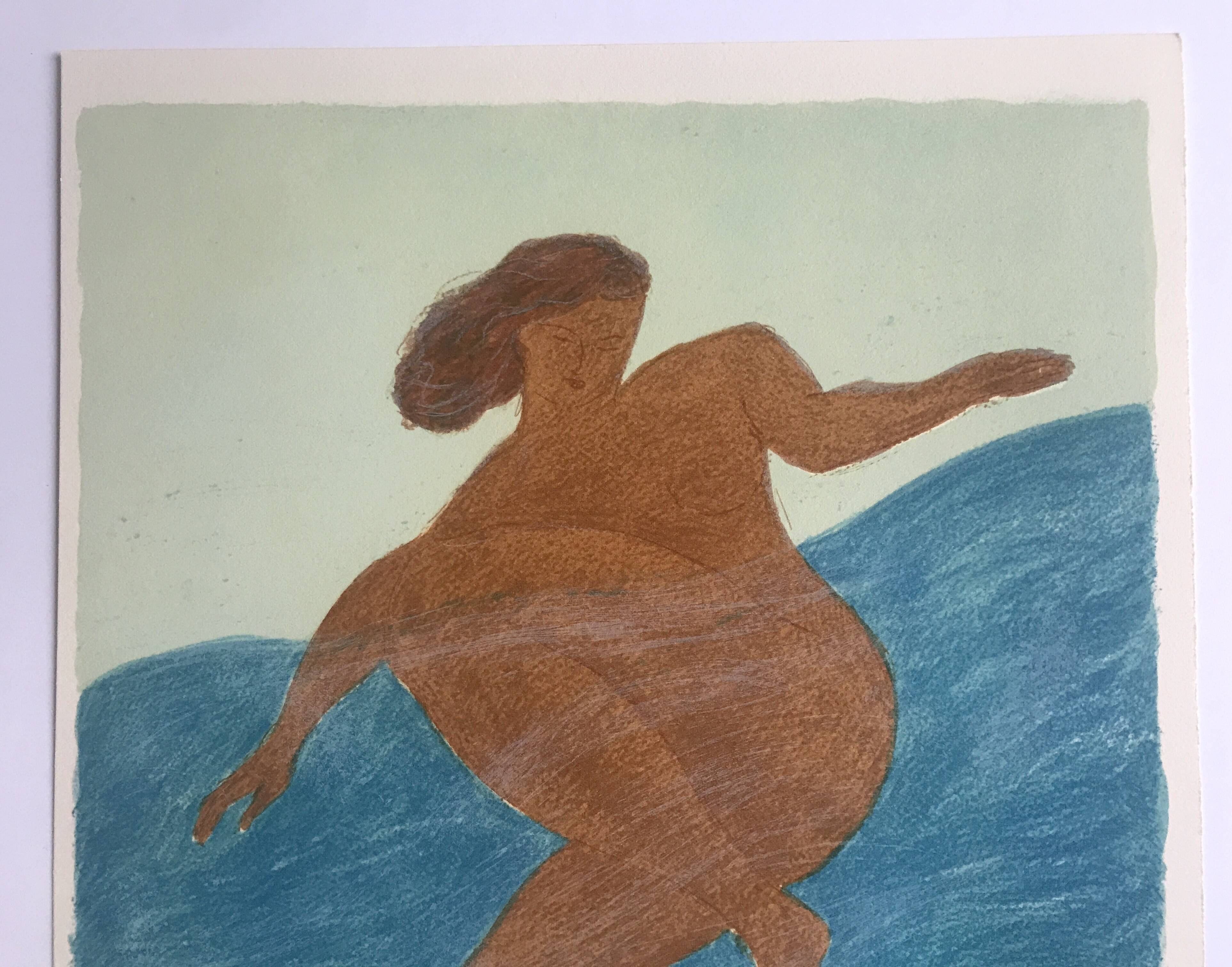 Pierre BONCOMPAIN, Terrestrial foods XXI, 1990. Original lithograph