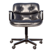 Charles Pollock fauteuil de bureau Executive Knoll cuir noir