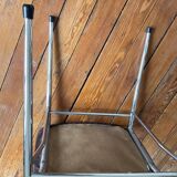 Skaï and bi-color chrome chair