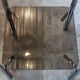 Sellette table d appoint porte plante design 1970 verre fumé et chrome