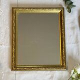 Miroir vintage doré en bois