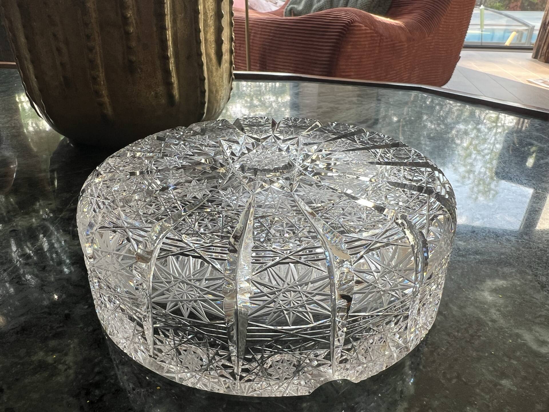 Ashtray, crystal catch-all from Bohemia