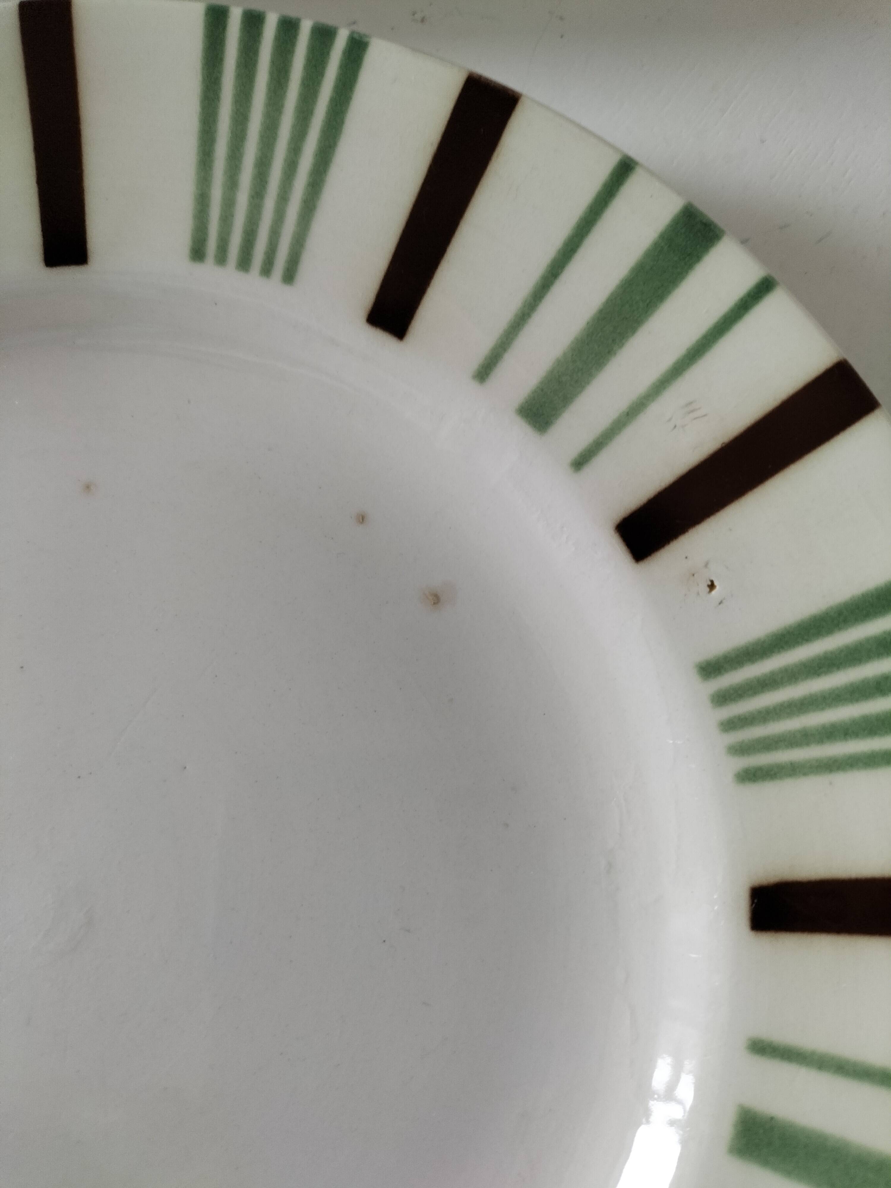 8 vintage flat plates Sarreguemines Digoin model 5329