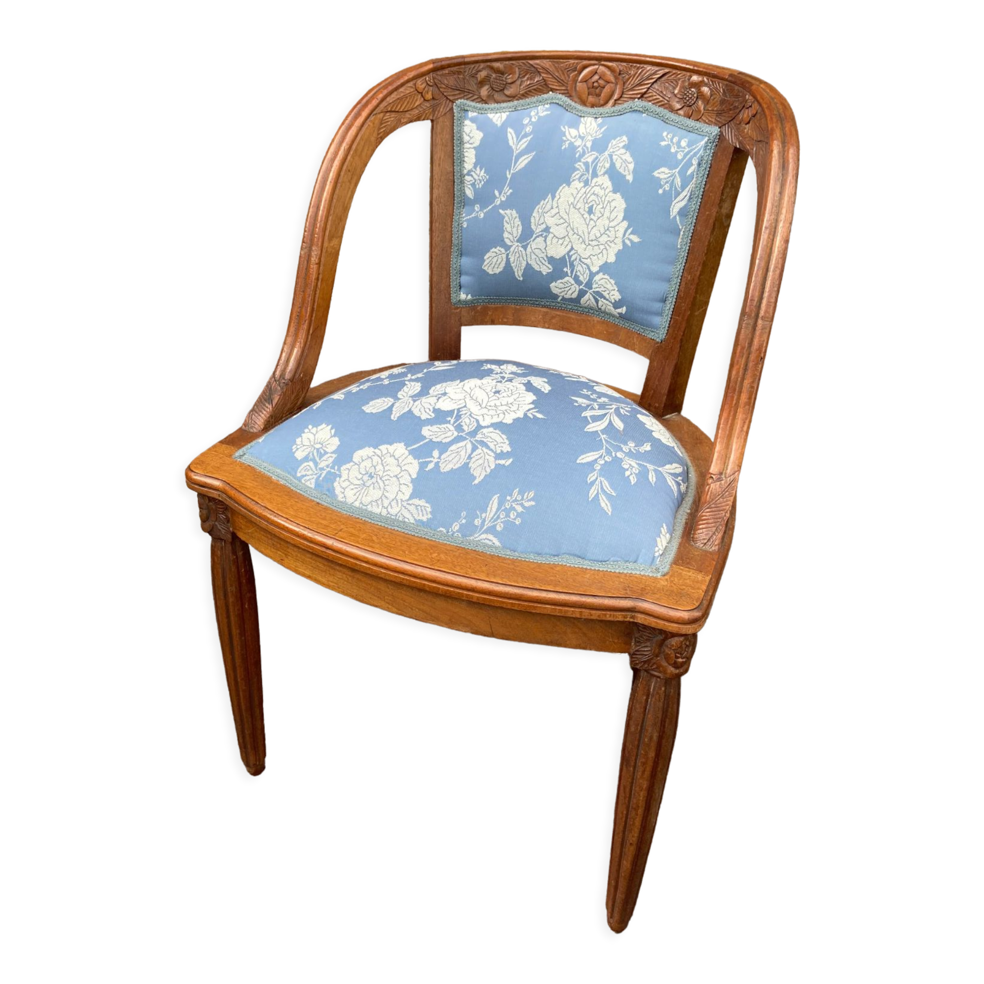 Office armchair gondola art deco mahogany 1930