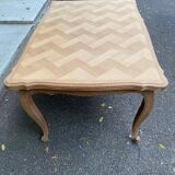 Table à manger Louis XV extensible XXème rénovée en chêne massif 245cm