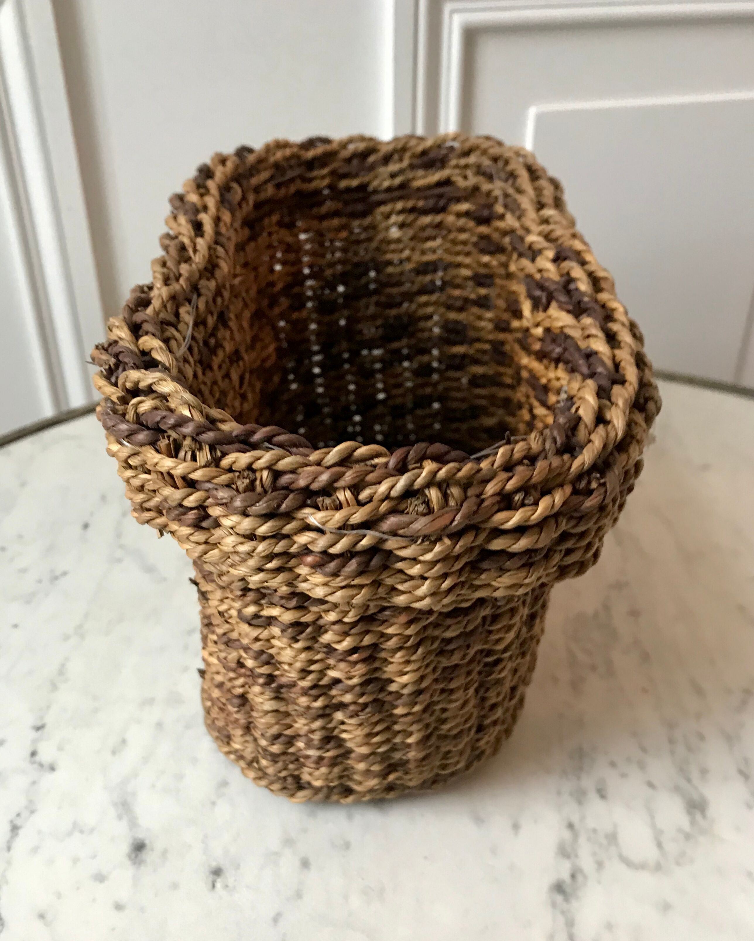 Vintage woven rope basket