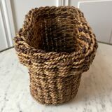 Vintage woven rope basket