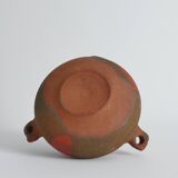 Studio Pottery Three-Handled Earthenware Ceramic Vessel