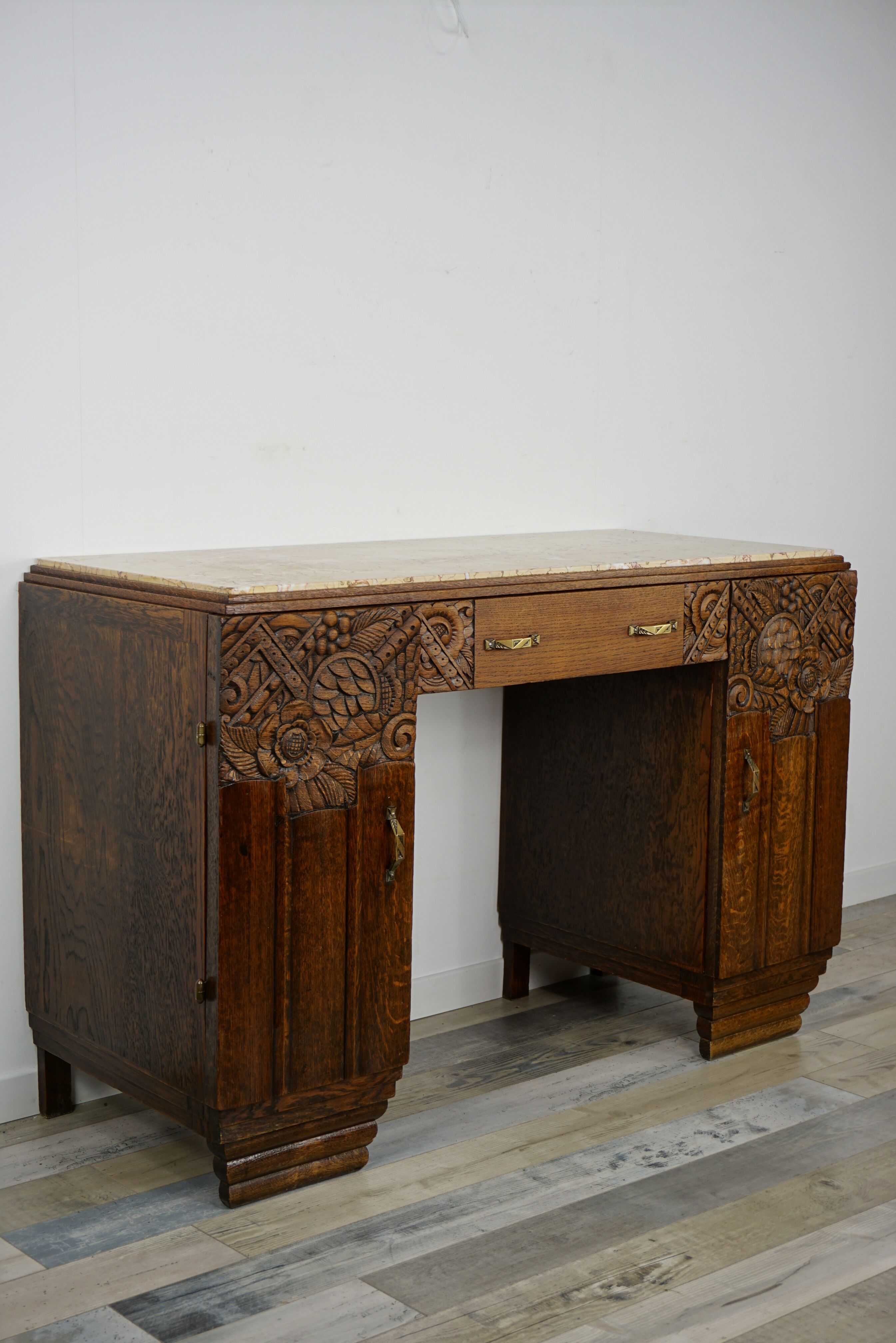 Desk Art Deco shelf marble